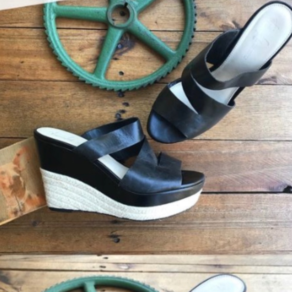 FRANCO SARTO Artist Collection Black Wedge 6.5M